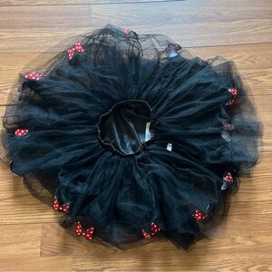 COPY - Disney Minnie Mouse Girls Skirt Size 10 lined Tule Tutu Black Red elasti…